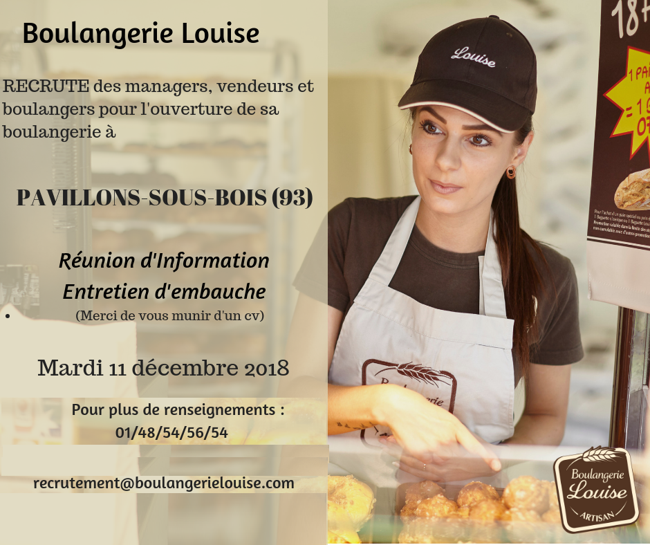 RECRUTEMENT BOULANGERIE LOUISE  Mission Locale